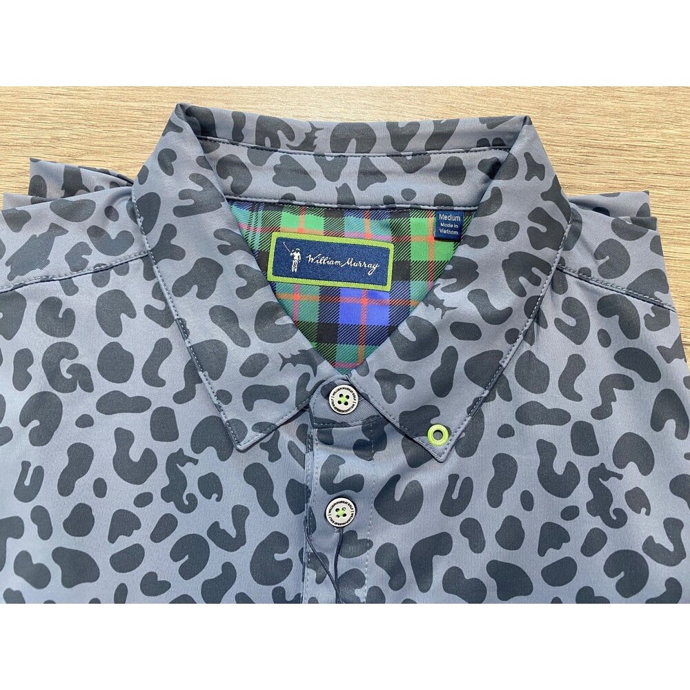 William Murray Golf For Esteban Polo Gray Mens M Short Sleeve Retail Packaging - Picture 3 of 8